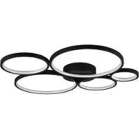 TRIO LED-taklampe Rondo, matt svart
