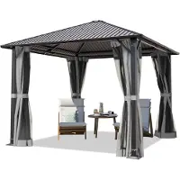 TOOLPORT 3 x 3 m paviljong, inkl. 4 sidepaneler grey