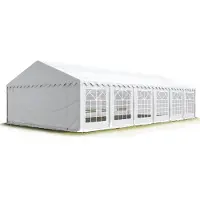 TOOLPORT 5x12 m partytelt, PVC-presenning, hvit