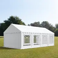 TOOLPORT 4x8 m partytelt, PVC-presenning, hvit