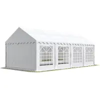 TOOLPORT 3x9 m partytelt, PVC-presenning, hvit