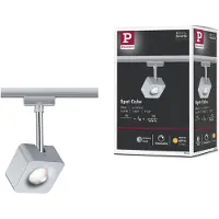 Paulmann URail Cube LED-spot dimbar 2 700 K krom