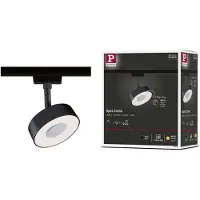 Paulmann 95589, Spotlight på skinne, 1 ampuller, LED, 3000 K, 160 lm, Sort