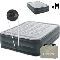 Intex 64418ND ComfortPlush luftmadrass 203 x 152 x 56 cm, grå