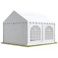 TOOLPORT 3x5 m partytelt, PVC-presenning, hvit, med bunnramme