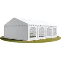 Sonstiges 6x8 m partytelt, PVC-presenning, hvit, med bunnramme