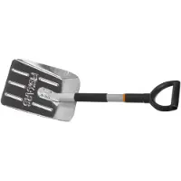 Fiskars 1000740, Snøskuffe, Aluminium, Plast, Sort, Grå, Oransje, firkant, D-formet, 750 g