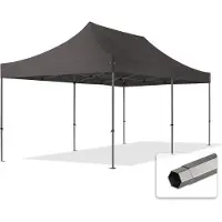 TOOLPORT 3x6 m stål, pop up partytelt, uden sidepaneler, mørkegrå