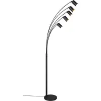 TRIO Marley gulvlampe, svart, høyde 200 cm, 5 lyskilder, metall