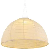 Globo LED-hengelampe 33982, hvit, lin, plast