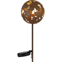 Globo LED-lampe med jordspyd 36747, globus, rustbrun, metall