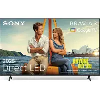 Sony Bravia 3 K-85S3 - 85" Diagonalklasse (84.6" synlig) LED-bakgrunnsbelyst LCD TV - Smart TV - Google TV - 4K UHD (2160p) 3840 x 2160 - HDR - Dir...