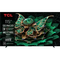 TCL 115C7K - 115" Diagonalklasse (114.5" synlig) - C7K Series LED-bakgrunnsbelyst LCD TV - QLED - Smart TV - Google TV - 4K UHD (2160p) 3840 x 2160...