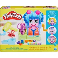 Play-Doh Hair Stylin'' Salon lekesett, håndverkssett for barn, 3 år, giftfri, flerfarget