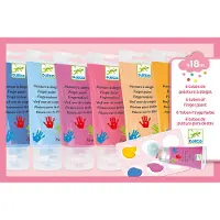 Djeco Fingermaling - 6 stk. - Pastellfarger - - OneSize - Maling