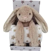 CarloBaby Carlo Baby Beige Kanin med Babyteppe i fleece