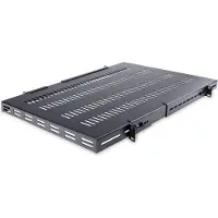 StarTech.com Startech Server Rack Shelf - 1U - Adjustable Mount Depth - Heavy Duty - Rack-hylle - svart - 1U - 19 - for P/N: RK1233BKM, RK2433BKM, RK2537BKM, RK3236BKF, RK4236BKB, RK4242BK24, RK4242BK30