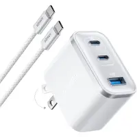 Anker Nano - Strømadapter - 70 Wh - 3 A - 3 utgangskontakter (2 x USB-C, USB) - på kabel: USB-C - skallhvit