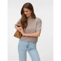Vero Moda Doffy Stitch 2/4 O-neck Knit Kort Ermet Bluse