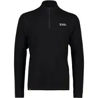Mons Royale Cascade Merino Base Layer 1/4 Zip, Undertrøye, Herre, Black