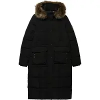 Superdry for woman. W5011566A Everest quilted long coat (S), Black, Casual, Polyester