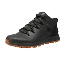 Timberland for man. TB0A2PB40151 Leather Sprint Trekker Mid Lace Up Sneaker Black (47.5), Flat, Laces, Casual, Outdoor, Sustainable