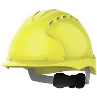 Jsp Kulta vernehjelm EVO3, justering med ratt, ventilert, gul