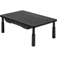 Gembird Adjustable monitor stand with drawer (rectangle) - Max 20 kg - recommended for