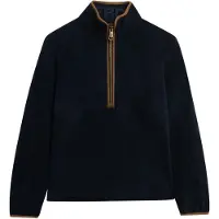 Superdry for woman. W2012337A Estate Fleece Half Zip Fleece navy (L), Casual, Recycled Polister, Sustainable