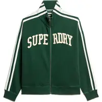 Superdry for woman. W2012163A Sweatshirt Athletic Applq Loose Zip Track green (L), Casual, Cotton