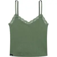 Superdry Essential Lace Trim Crop Cami Ermeløs Topp