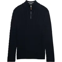 Superdry Cotton Classic Cable Genser Med Halv Glidelås