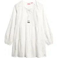 Superdry Ibiza Tiered Lurex Mini Skjorte Med Lange Ermer