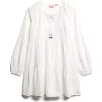 Superdry Ibiza Tiered Lurex Mini Skjorte Med Lange Ermer
