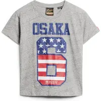 Superdry for woman. W1011470A Osaka 6 grey T-shirt (S), Casual, Cotton, Short sleeve