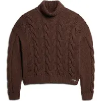 Superdry Chain Cable Knit Polo Genser