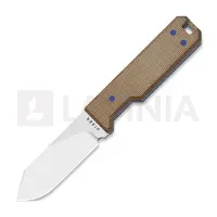 Kizer Cutlery Abrams 14C28N kniv, Brown Norplex Ultrex, Stonewash