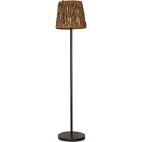 Star Trading LED-gulvlampe Cesta 127 cm brun/svart plast/metall