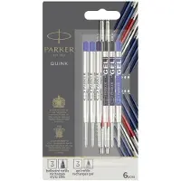 Parker Jotter London Ballpoint and Gel Pen Refill Discovery Pack: 3 Quinkflow Refills for Ballpoint Pens &