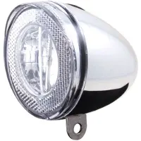Spanninga Swingo XB frontlys 10 lux/50 lumen + batterier krom (SNG-H070017)