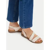 Pikolinos for woman. W3E-0652 Leather Sandals Navia off-white (38), Flat, 1 to 3 cm, None, Casual