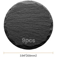 AlgoLaser Round Slate Coaster (9 Pcs) Graveringsblanketter