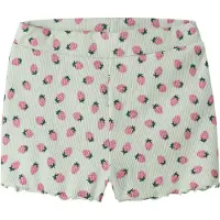 Name it Sykkelhorts - Rib - NmfVemma - Pale Aqua/Jordbær - - 4 år (104) - Shorts