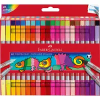 Faber Castell Sett Med 40 Dobbeltspiss Tusjpenner
