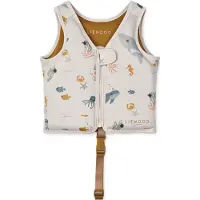Liewood Svømmevest - 19–30 kg - Dove - Sea Skapning/Sandy - - OneSize - Svømmevest
