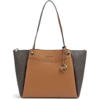 Michael Kors for woman. 30T6GX5T7B Brown large May Tote Bag (OSFA), Casual, Leather
