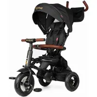 Q-Play Rito Deluxe Rubber svart trehjulssykkel
