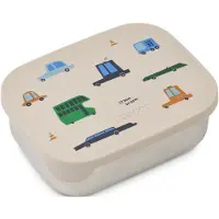 Liewood Matboks - Silikon/Stål - Arthur - 900 ml - Cars/Sandy - - OneSize - Matboks