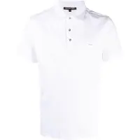 Michael Kors for man. CB95FGVC93 White cotton polo shirt (S), Casual, Short sleeve