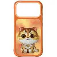 Nimmy Big Eyed Pet 2.0 katt-etui til iPhone 17 Pro – oransje